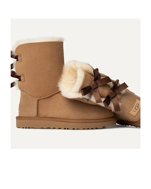 Ugg Brown Round-Toed Ankle Boots