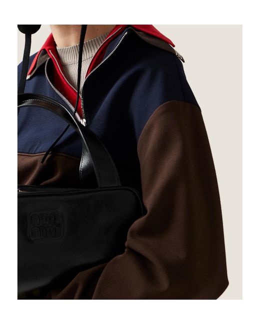 Miu Miu Blue Zipper Sweatshirt