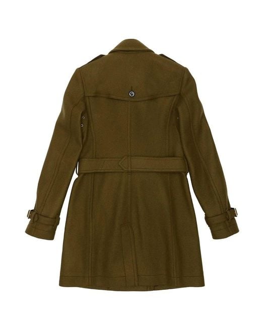 Burberry Green Double-Breasted Coat
