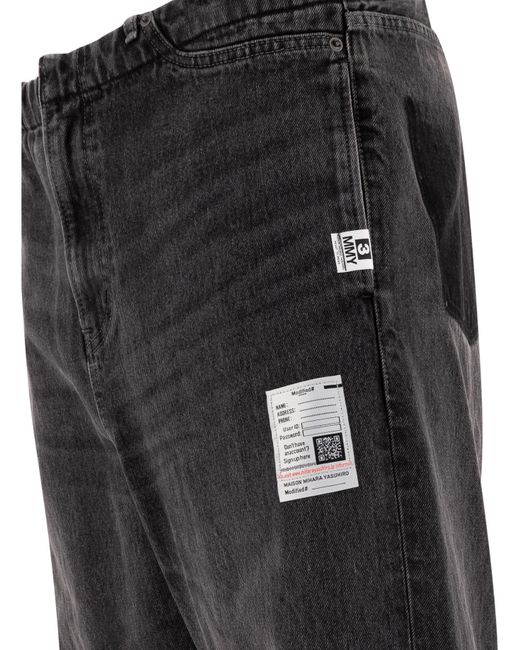 Maison Mihara Yasuhiro Black Easy Waist Wide-Leg Jeans for men
