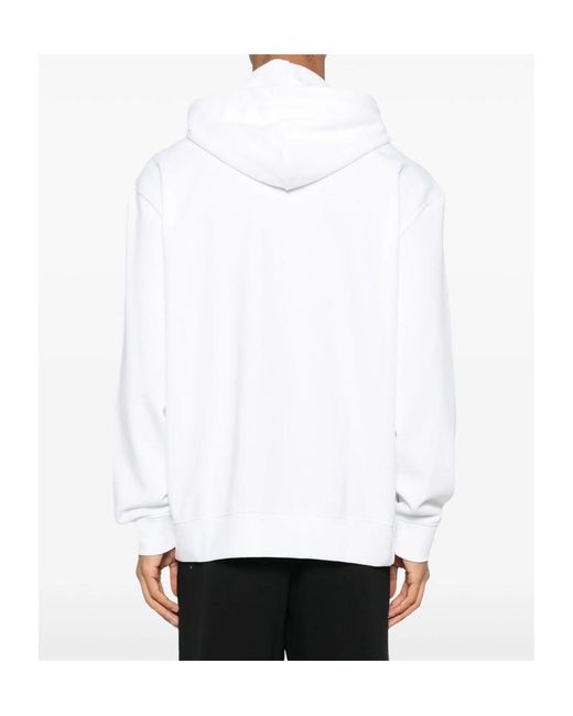 Calvin Klein White Logo-Print Hoodie for men