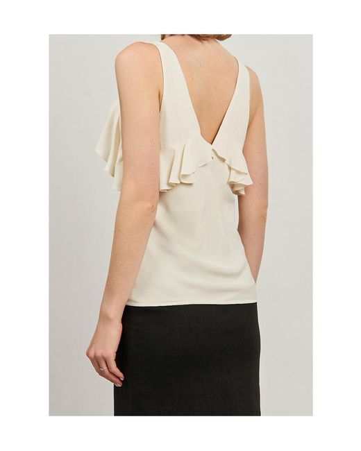 Twinset Natural Ruffle Detail Tank Top