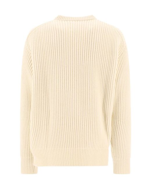 Jil Sander Natural Crewneck Knitted Jumper for men
