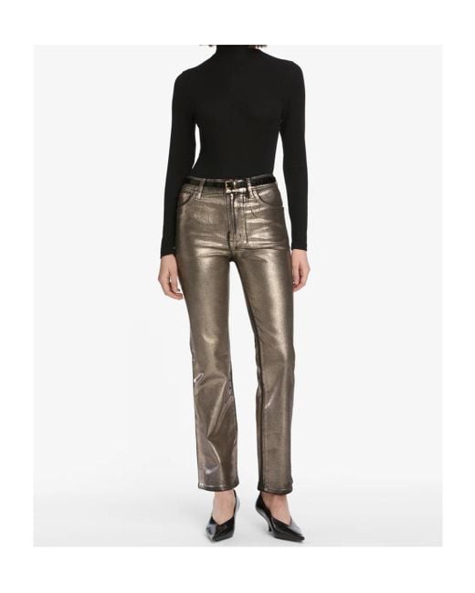 FRAME Gray Belt-Loop Trousers