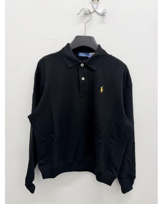 Polo Ralph Lauren Black Polo Pony-Embroidered Polo Shirt