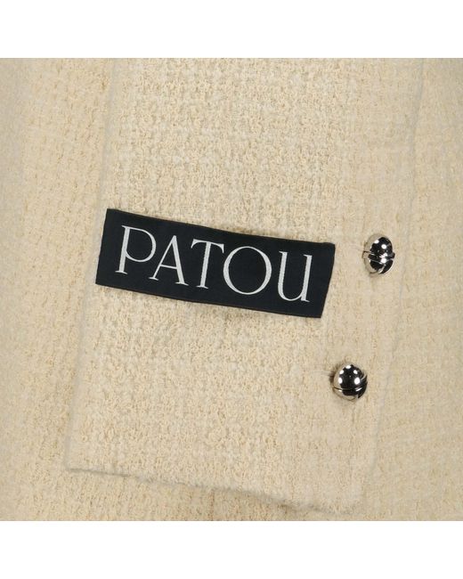 Patou Natural Single-Breasted Tweed Jacket