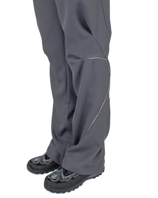 Kiko Kostadinov Blue Contrast-Stitching Straight-Leg Pants for men