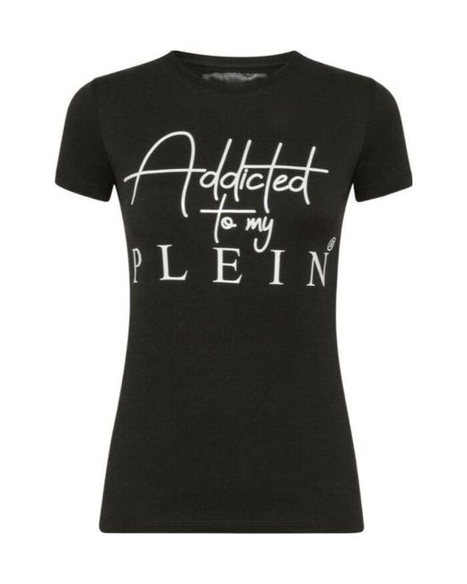 Philipp Plein Black Logo Details T-Shirt
