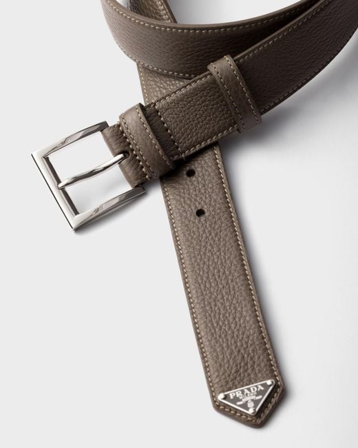 Prada Brown Leather Belt for men
