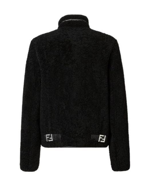 Fendi Black Shearling Reversible Blouson for men