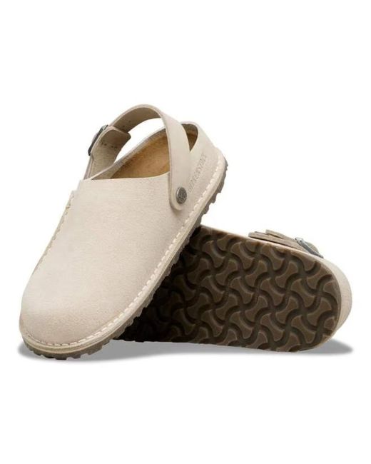 Birkenstock White Lutry Premium Suede Sneakers for men