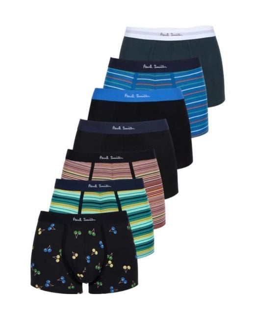 Paul Smith Blue Logo Waistband Boxer Briefs for men