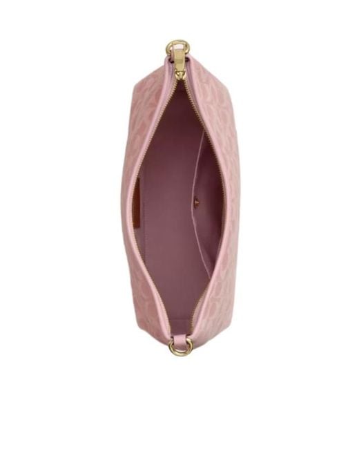 COACH Pink Laurel Zipper Shoulder Bag
