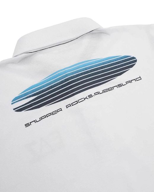 EA7 White Logo Printed Polo Shirt for men
