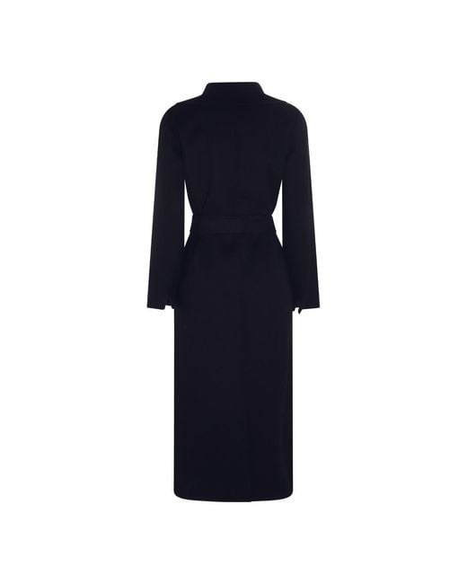 Max Mara Blue 'S Poldo Belted Coat