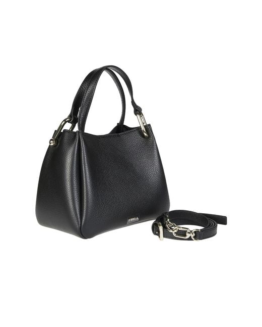 Furla Black Nuvola Mini Tote Bag