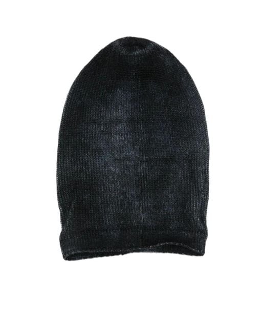 Avant Toi Black Knitted Beanie Hat for men