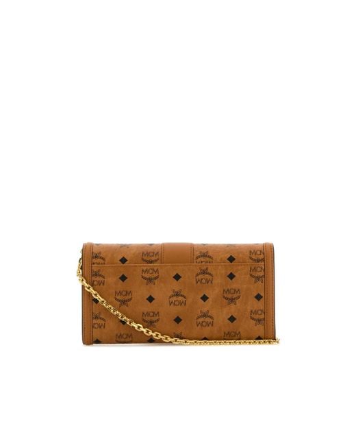 MCM Brown Tracy Chained Wallet