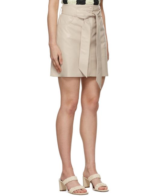 Nanushka White A-Shaped Mini Skirt