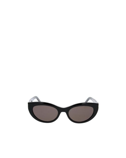 Saint Laurent White Eyewear Cat-Eye Frame Sunglasses
