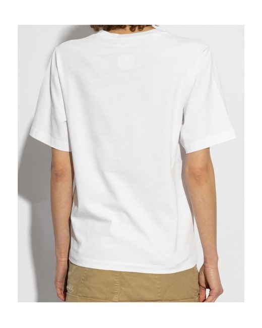 DSquared² White Logo Printed Crewneck T-Shirt
