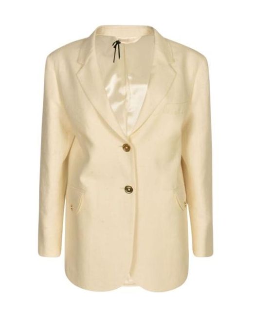 Blazé Milano Natural Blazé Milano Single-Breasted Buttoned Blazer