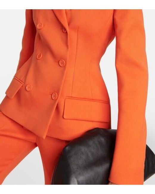 Sportmax Orange Cablo Cotton-Blend Blazer