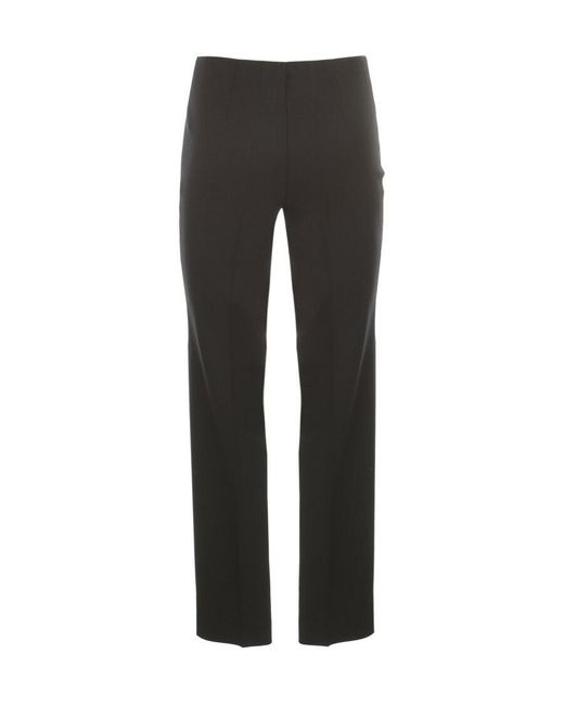 P.A.R.O.S.H. Gray Mid-Rise Tapered Virgin Wool Trousers