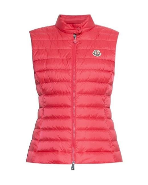 Moncler Pink Igens Zip-Up Quilted Gilet