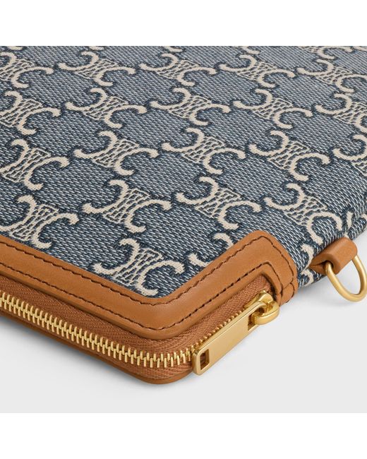 Céline Gray Small Pouch With Strap Cuir Triomphe