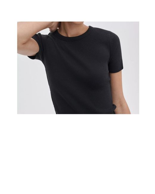 Rag & Bone Black Crew Neck Short-Sleeved T-Shirt