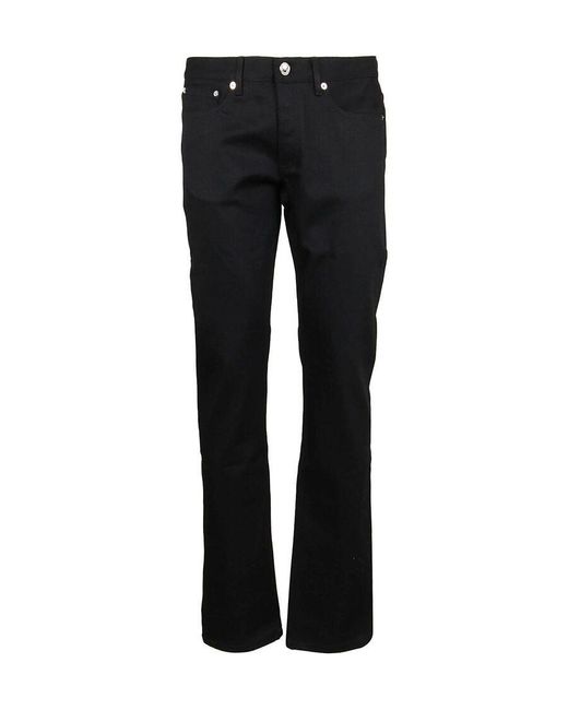 A.P.C. Black Slim Fit Straight-Leg Jeans for men