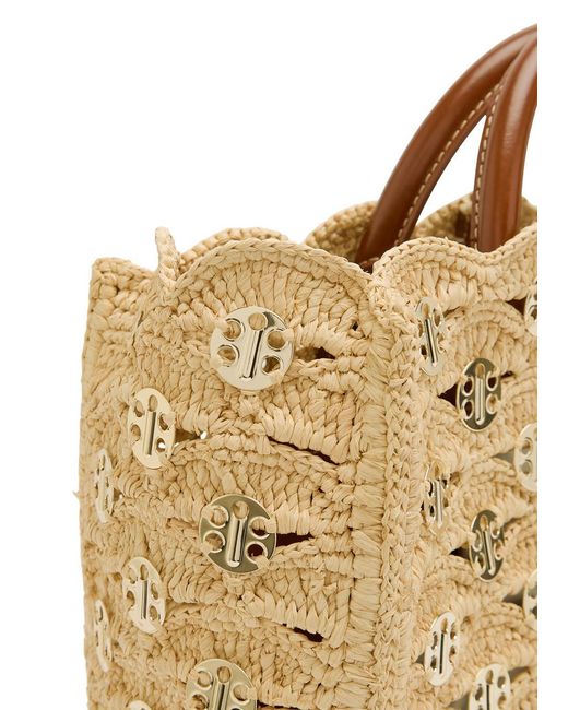 Rabanne Metallic Woven Tote Bag