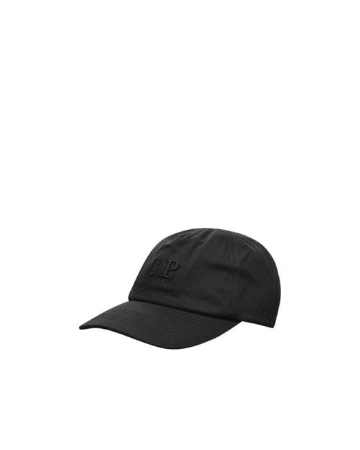 C P Company Black Logo Sun Hat for men