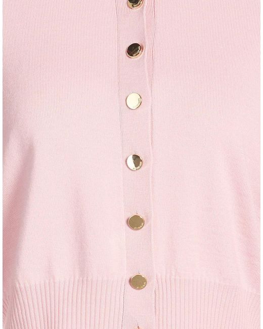 Sportmax Pink Solid-Color Wool Knitted Top