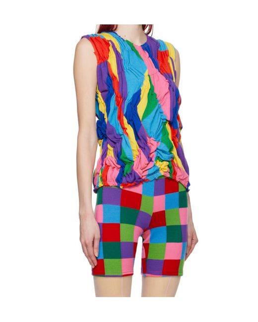 Comme des Garçons White Pleated Vest