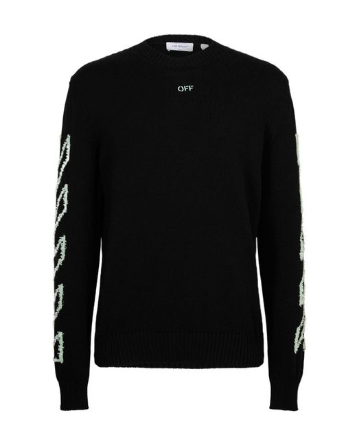 Off-White c/o Virgil Abloh Black Diagonal Arrow Crew Neck Jumper for men