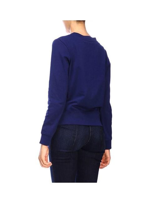 Moschino Blue Logo Details Sweater