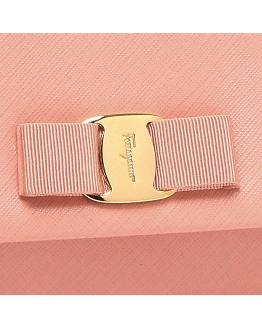 Ferragamo Pink Logo Clutch