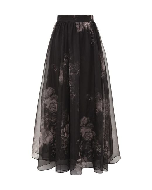 Zimmermann Black Hypnotic Maxi Skirt