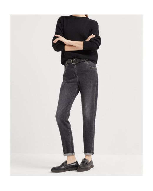 Brunello Cucinelli Black Cotton Sweater