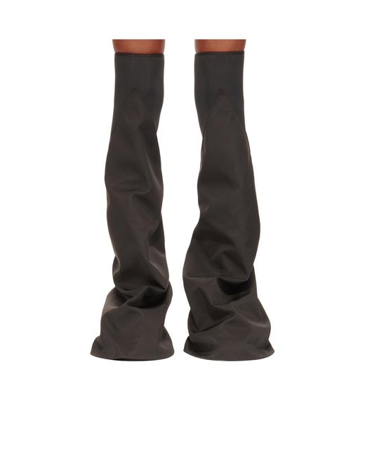 Rick Owens Black Foldable Design Boots