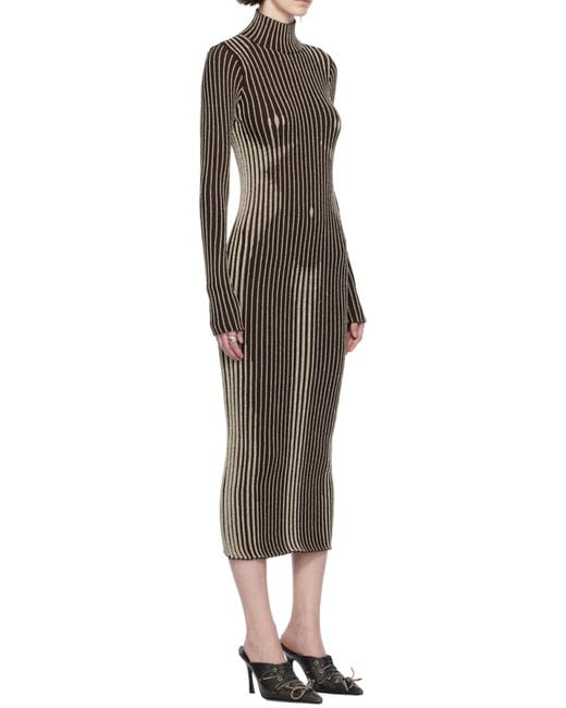 Jean Paul Gaultier Multicolor The Body Morphing Knitted Dress
