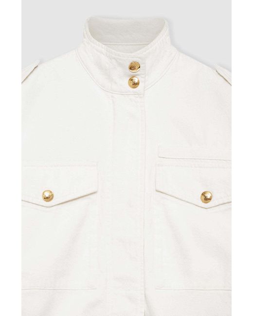 Anine Bing White Long-Sleeved Casual Jacket