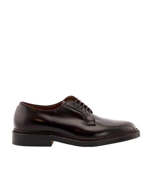 Alden Brown Plain Toe Derby Shoes for men