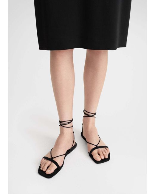 Totême White Totême Sqaure Toe Sandals