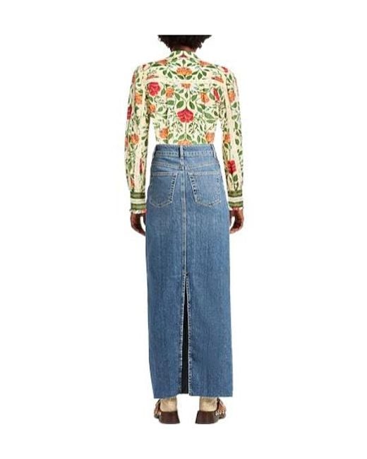 Farm Rio Green Patterned Long Sleeve Shirt