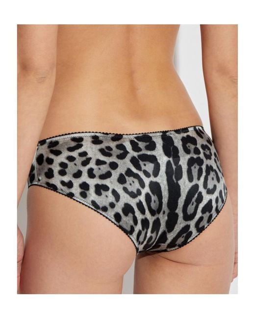 Dolce & Gabbana Black Leopard-Printed Briefs