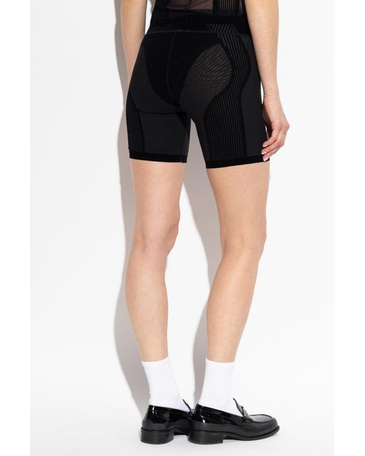 M I S B H V Black Stretch-Design Shorts