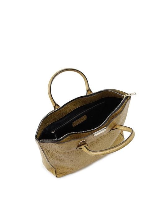 Burberry Metallic Crocodile Embossed Handbag